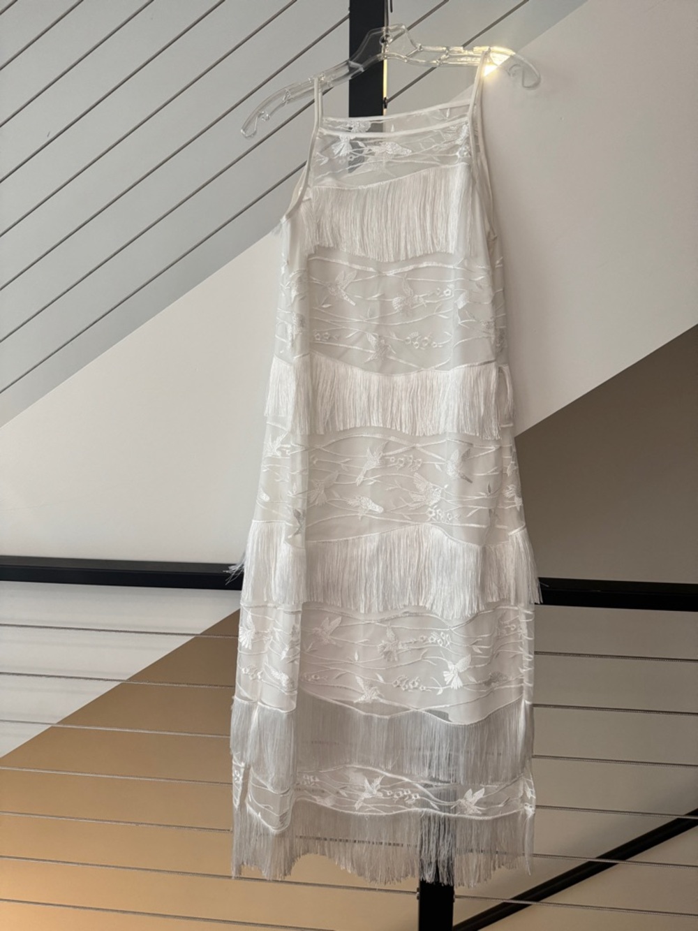 Ellie Tahari NWOT Celo Lace and Fringe Bridal Party Dress - 2 🤍🩵